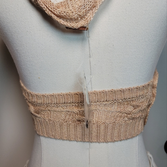 Free People Knit Nude Summer Crop Top Size XS - Picture 7 of 9